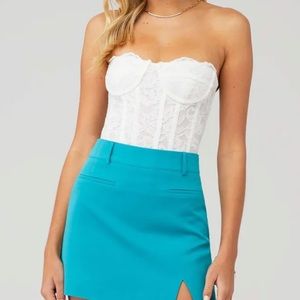 Bardot Oskar Corset Bodysuit - White Lace